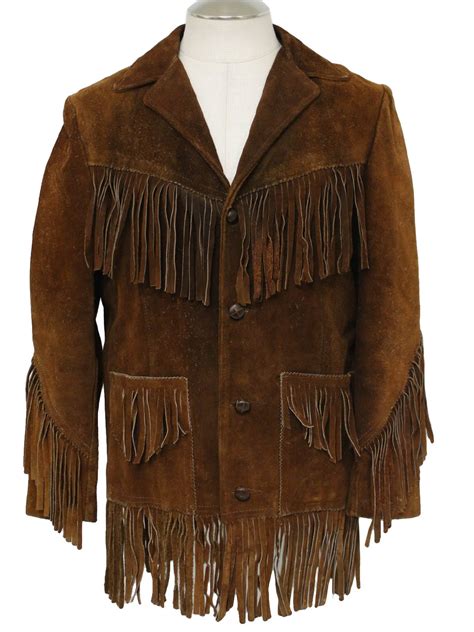 vintage fringe jacket mens|men's vintage suede fringe jacket.